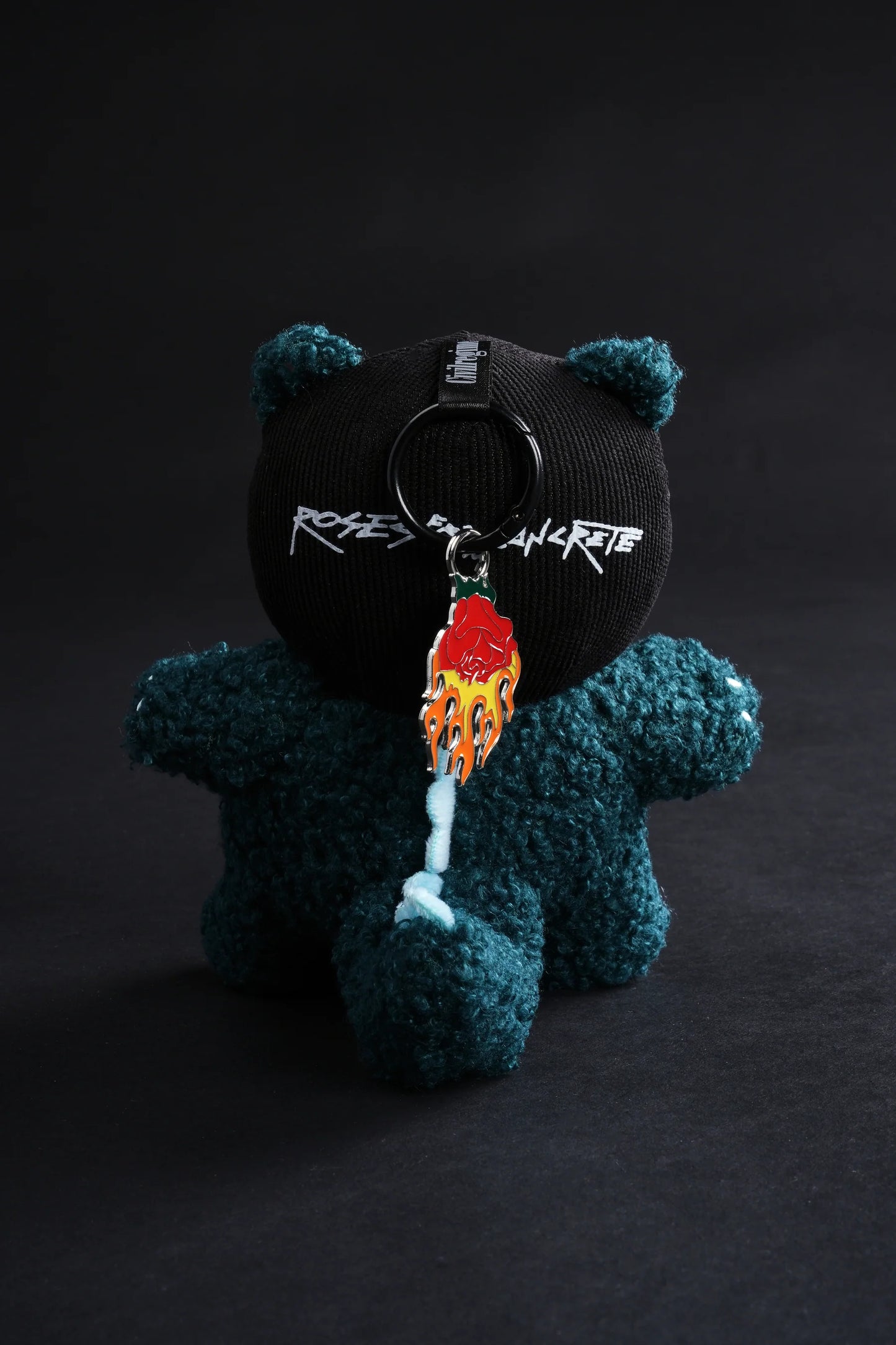 Rosezilla Plush Keychain in Teal/Ocean Blue