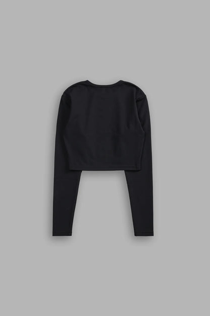 SINGLE WOLF L/S ENERGY TOP IN BLACK