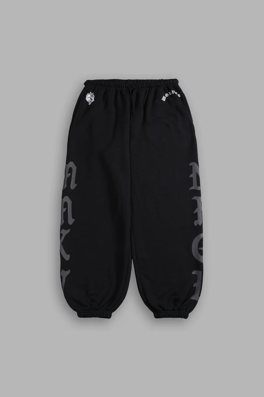 Stone Code Lightweight Lounger Sweat Pants in Black