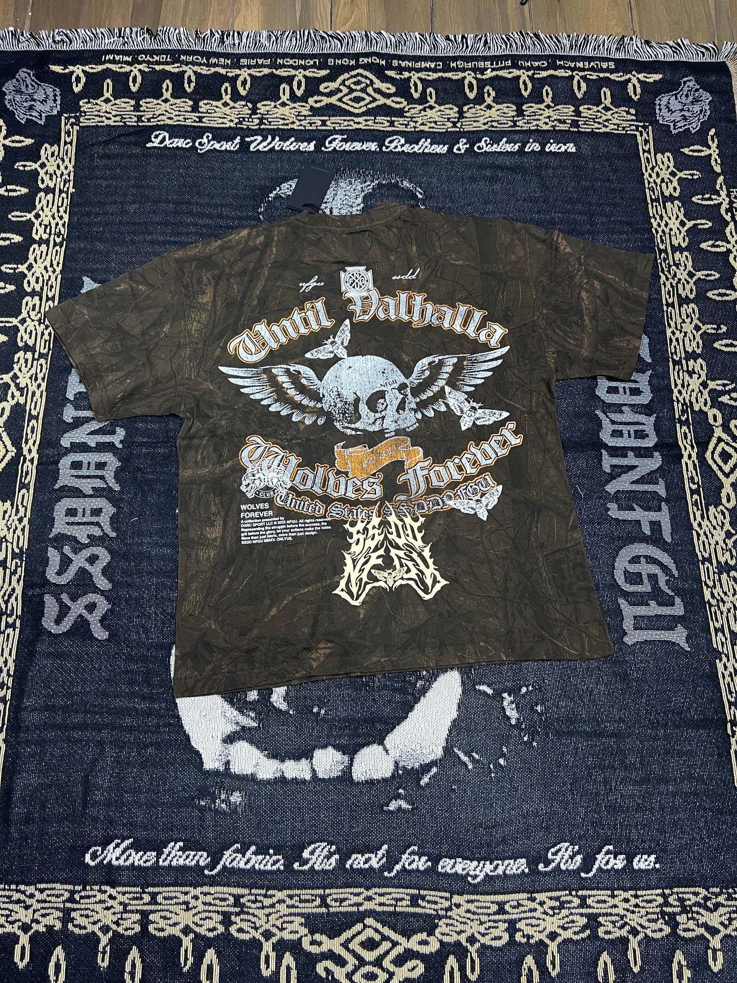 NOMAD “PREMIUM” OVERSIZED TEE IN BROWN DRIFTWOOD FOREST CAMO