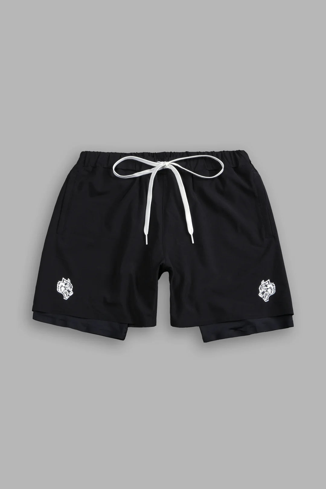 Dual Compression Shorts in Black