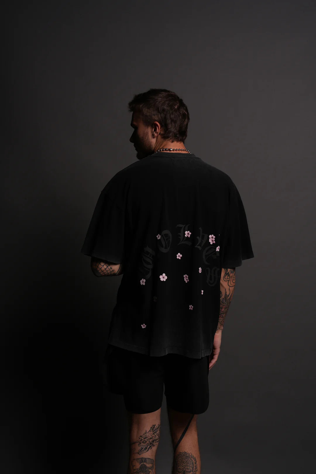 BLOOD THIRSTY KANJI "PREMIUM" OVERSIZED TEE IN BLACK