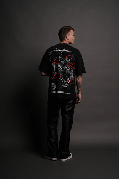 ROGUE WOLF "PREMIUM" OVERSIZED TEE IN BLACK
