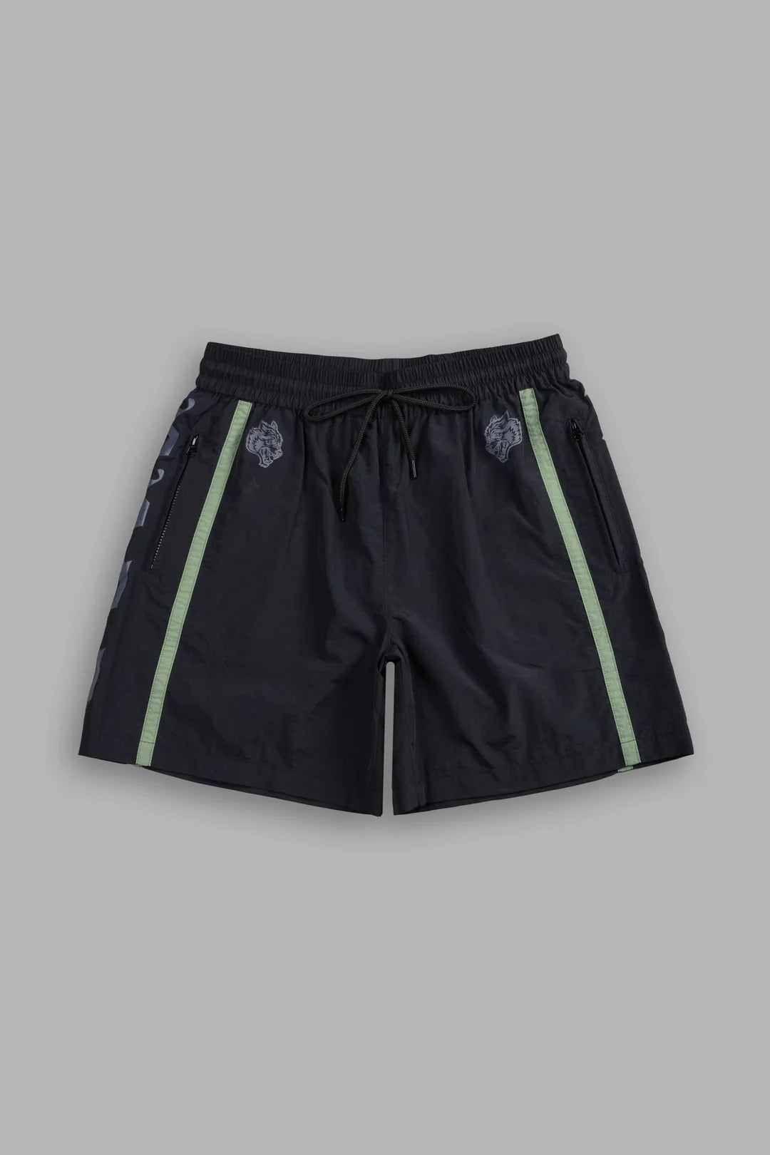 SSDDNFGU REMIND TRACK SHORTS IN BLACK/NORSE GREEN