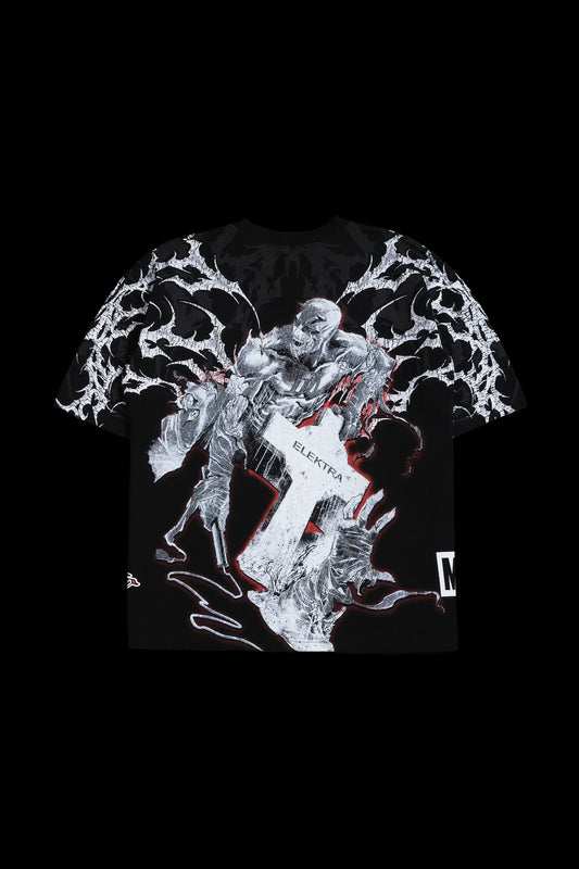CAMISETA AMERICANA DAREDEVIL ZOOMBIE OVERSIZED EN COLOR NEGRO