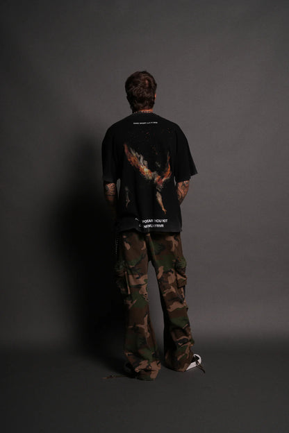 CASTED OUT "PREMIUM" OVERSIZED TEE IN BLACK