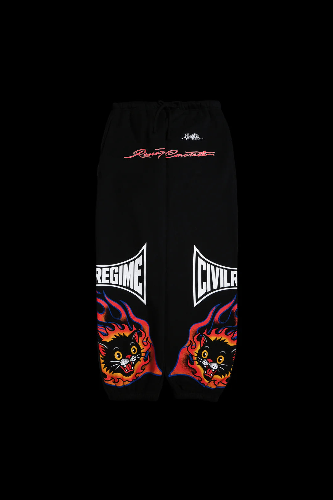 CIV THE CAT LOUNGER SWEAT PANTS IN BLACK