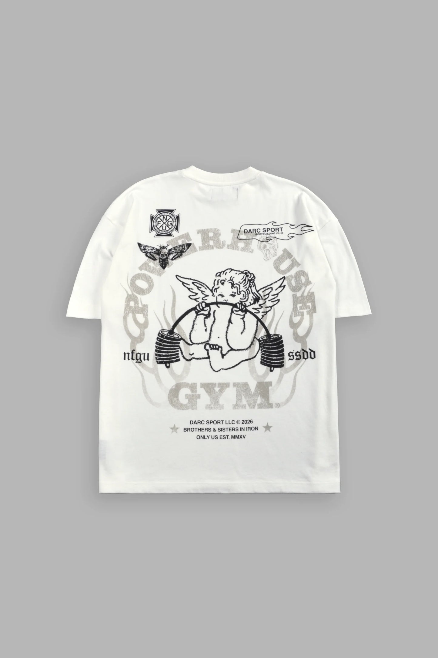 Powerhouse of the Cherub Unisex Premium Oversized Tee in Cream