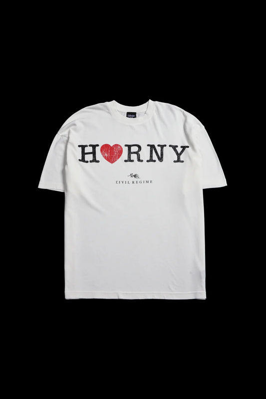 HORNY AMERICAN CLASSIC OVERSIZED TEE IN BUTTER
