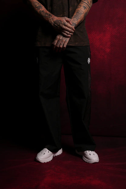 DUAL BROLIC UNISEX TRACK PANTS IN BLACK DRIFTWOOD FOREST CAMO