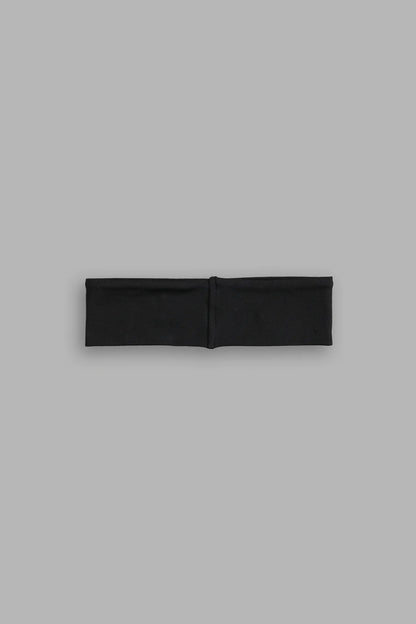 WOLF HEAD WIDE HEADBAND IN BLACK