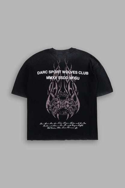 FINITE FLAME PREMIUM RAW HEM "BOX CUT" UNISEX TEE IN BLACK