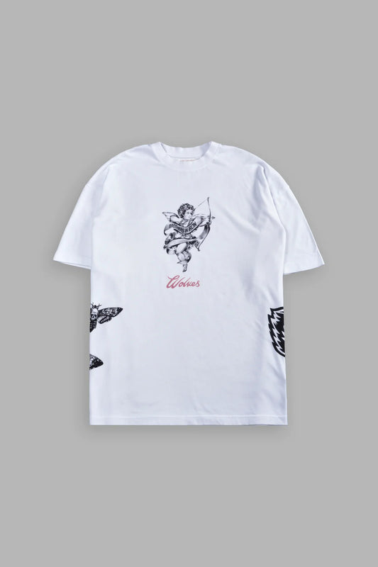 VALENTINES DAY SIDE BY SIDE “BROTHERS” TEE IN WHITE