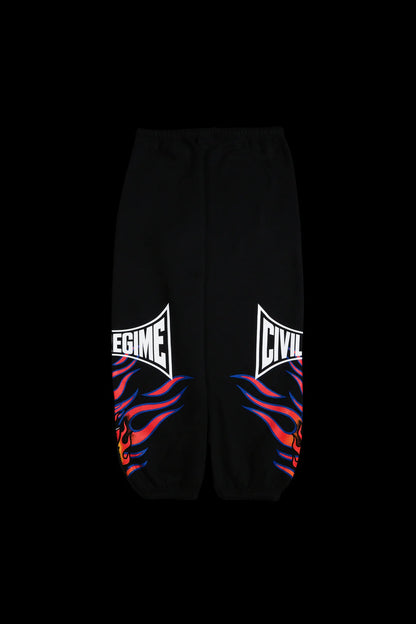 CIV THE CAT LOUNGER SWEAT PANTS IN BLACK