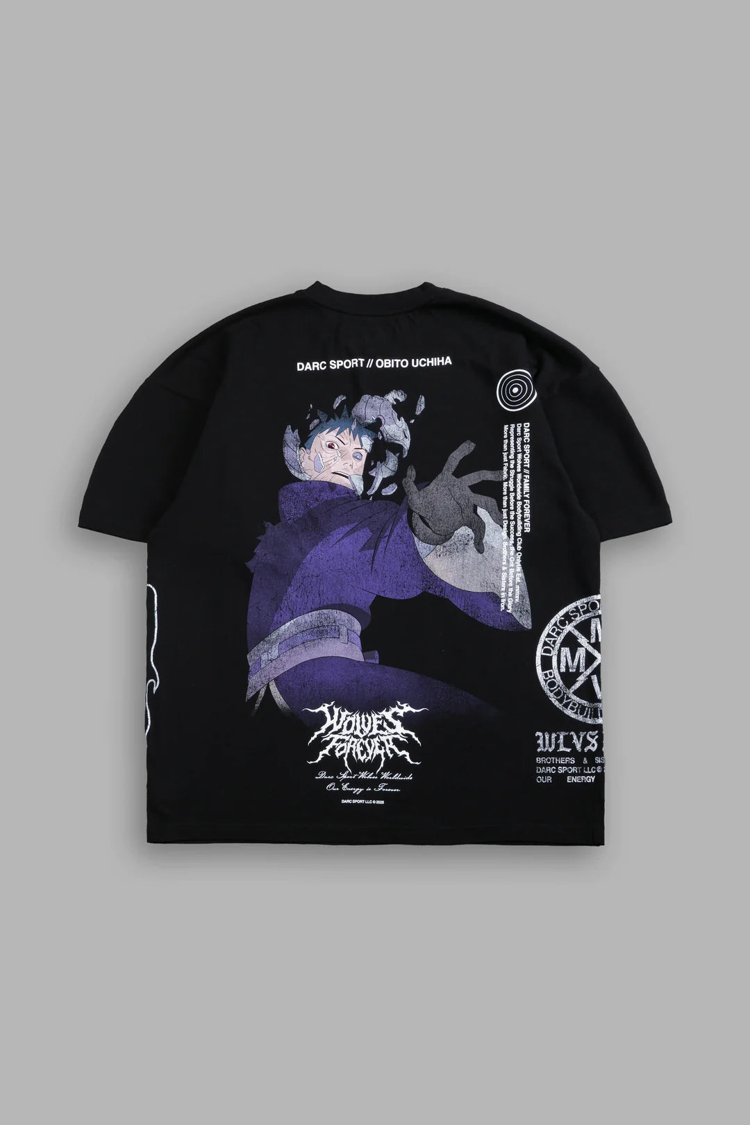 OBITO UCHIHA SIDE BY SIDE SERIES PREMIUM TEE IN BLACK