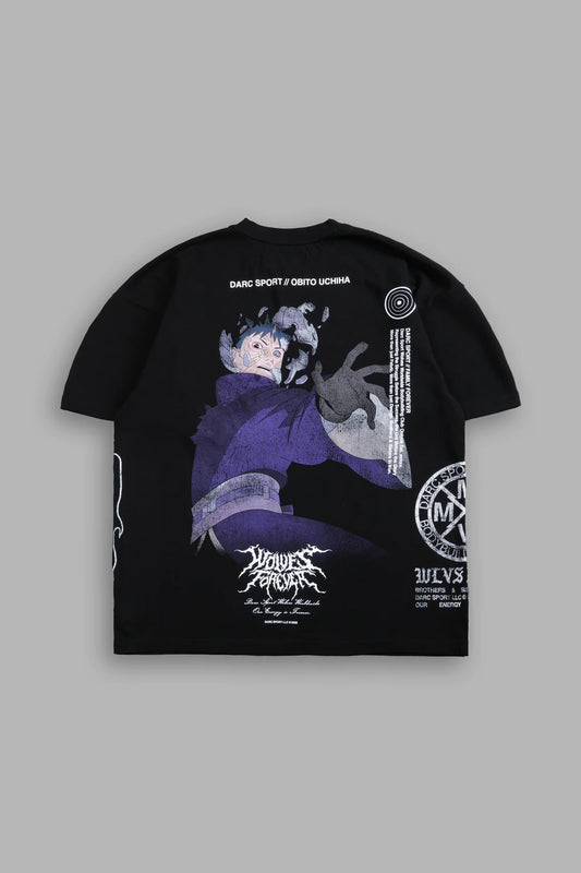 OBITO UCHIHA SIDE BY SIDE SERIES PREMIUM TEE IN BLACK