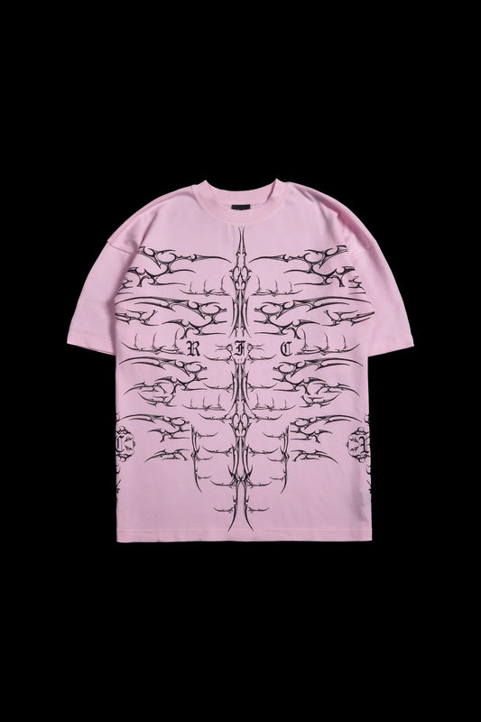 CHAOS REGIME AMERICAN CLASSIC OVERSIZED TEE IN BABY PINK