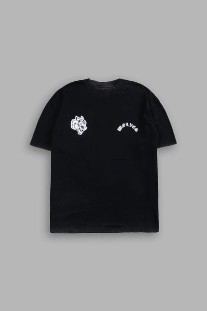 Crossed Hearts Premium Oversized Tee in Black