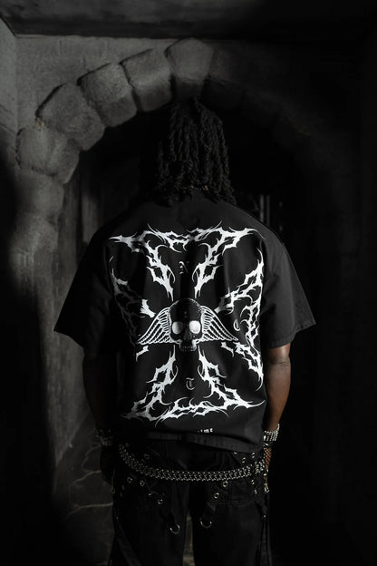 IRON SKULL FMR TEE IN BLACK