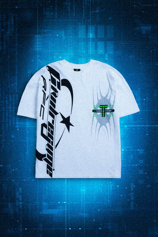 NIGHT SYSTEM AMERICAN CLASSIC OVERSIZED TEE IN BUTTER