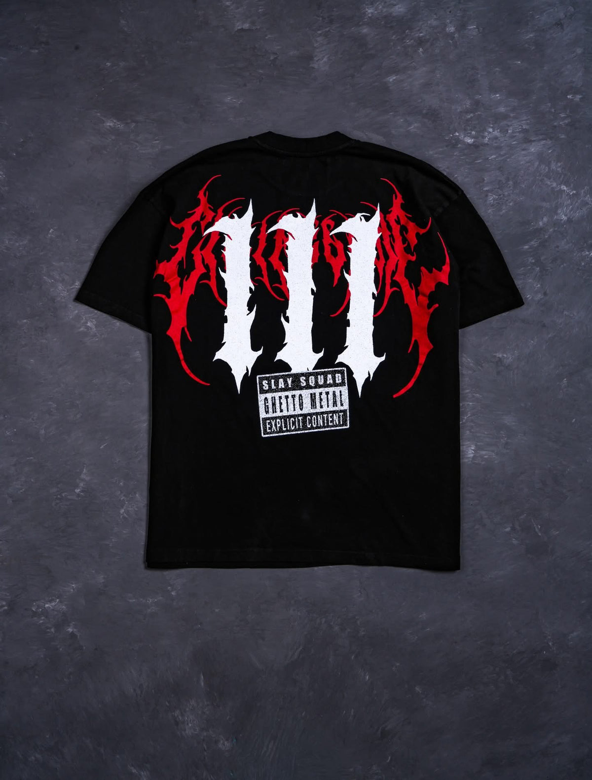 GHETTO METAL FOREVER AMERICAN CLASSIC OVERSIZED TEE IN BLACK