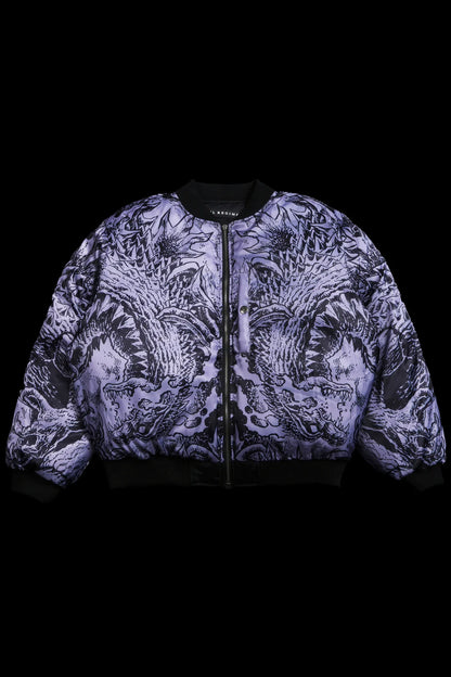 Zilla's Wrath Concrete Bomber Jacket in Black