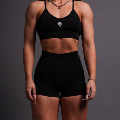 CHOPPER EVERSON SEAMLESS VALENCOURT SHORTS IN BLACK