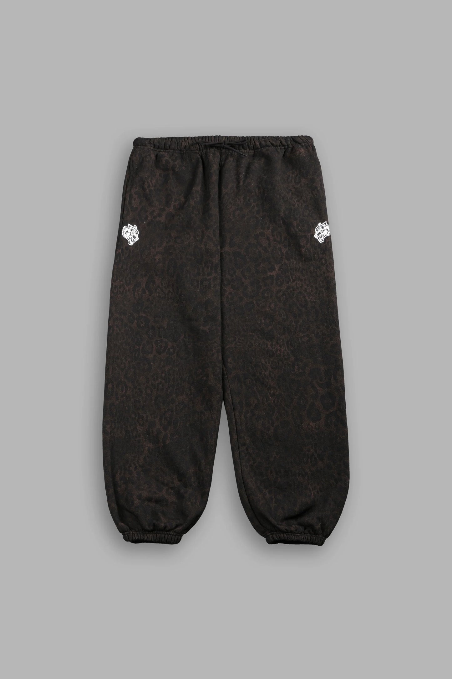 Dual Premium Lounger Sweatpants in Darc Brown Leopard