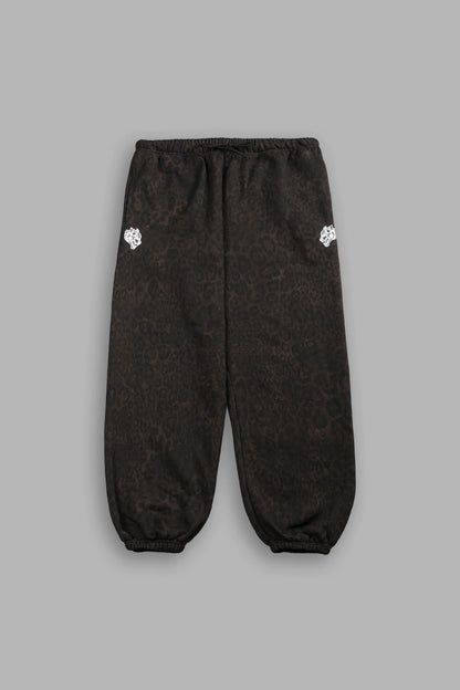 Dual Premium Lounger Sweatpants in Darc Brown Leopard