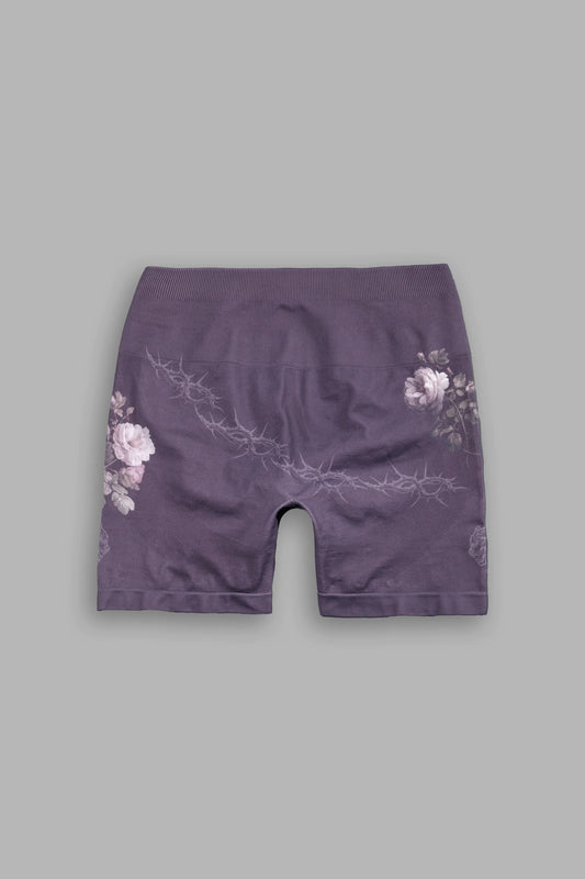 Rose Thorn "Stella" Soft Seamless Shorts in Cherry Wine Rose Thorn