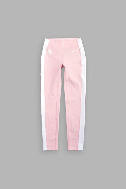 Chopper Wolf "Celine" Stripe Energy Leggings in Warm Blush