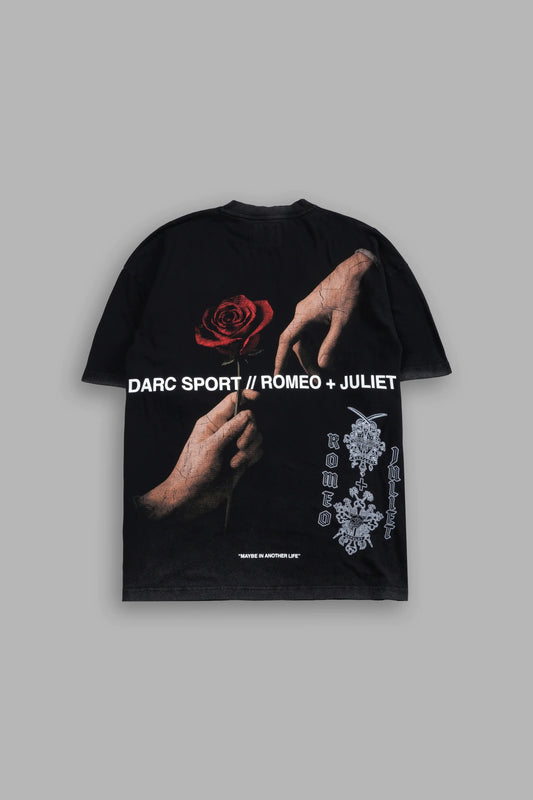 Crossed Hearts Premium Oversized Tee in Black