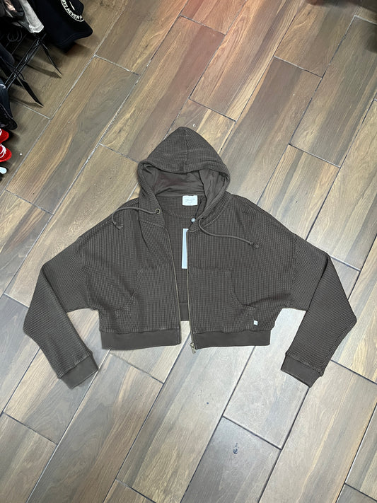W550 CHIKIN N WAFFLE ZIP UP IN BROWN