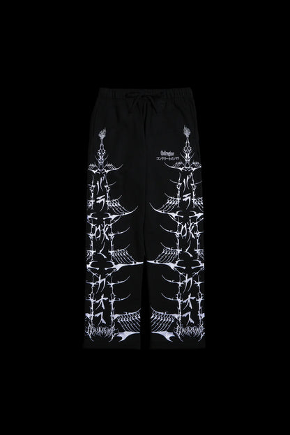 BANKAI BRIGADE WIDE LEG PANTS IN BLACK