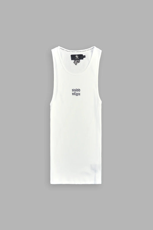 SSDDNFGU "RIBBED" TANK IN WHITE