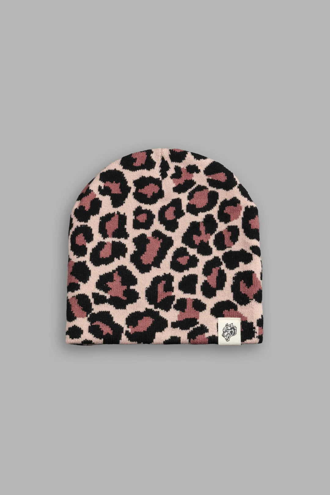 WOLF PATCH V2 CAP BEANIE IN CLAY LEOPARD