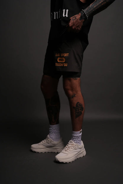 WOLVES FOREVER COMPRESSION SHORTS IN WOLF GRAY