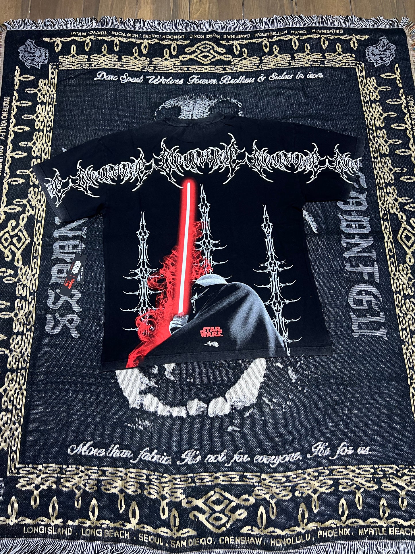 DARKNESS CALLS AMERICAN CLASSIC OVERSIZED TEE IN VINTAGE BLACK