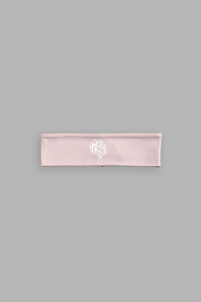 WOLF HEAD WIDE HEADBAND IN BLUSH PINK