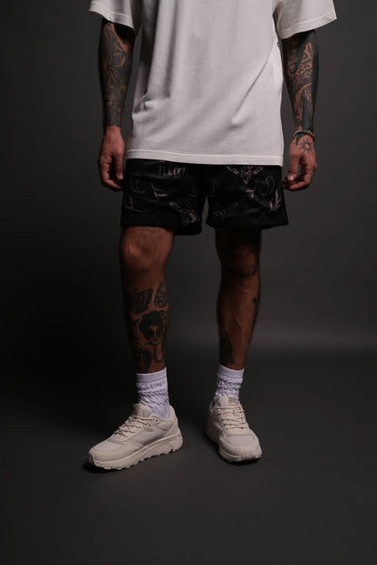 JUST LOOK UP MESH SHORTS IN BLACK