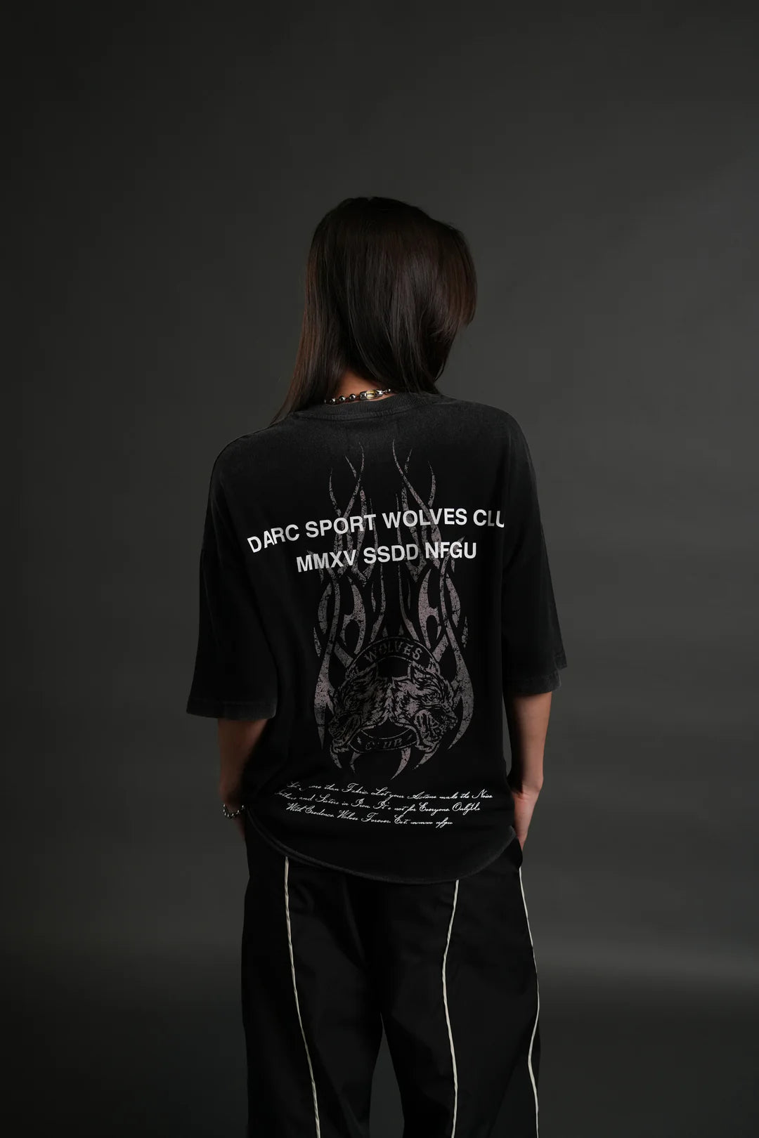 FINITE FLAME PREMIUM RAW HEM "BOX CUT" UNISEX TEE IN BLACK