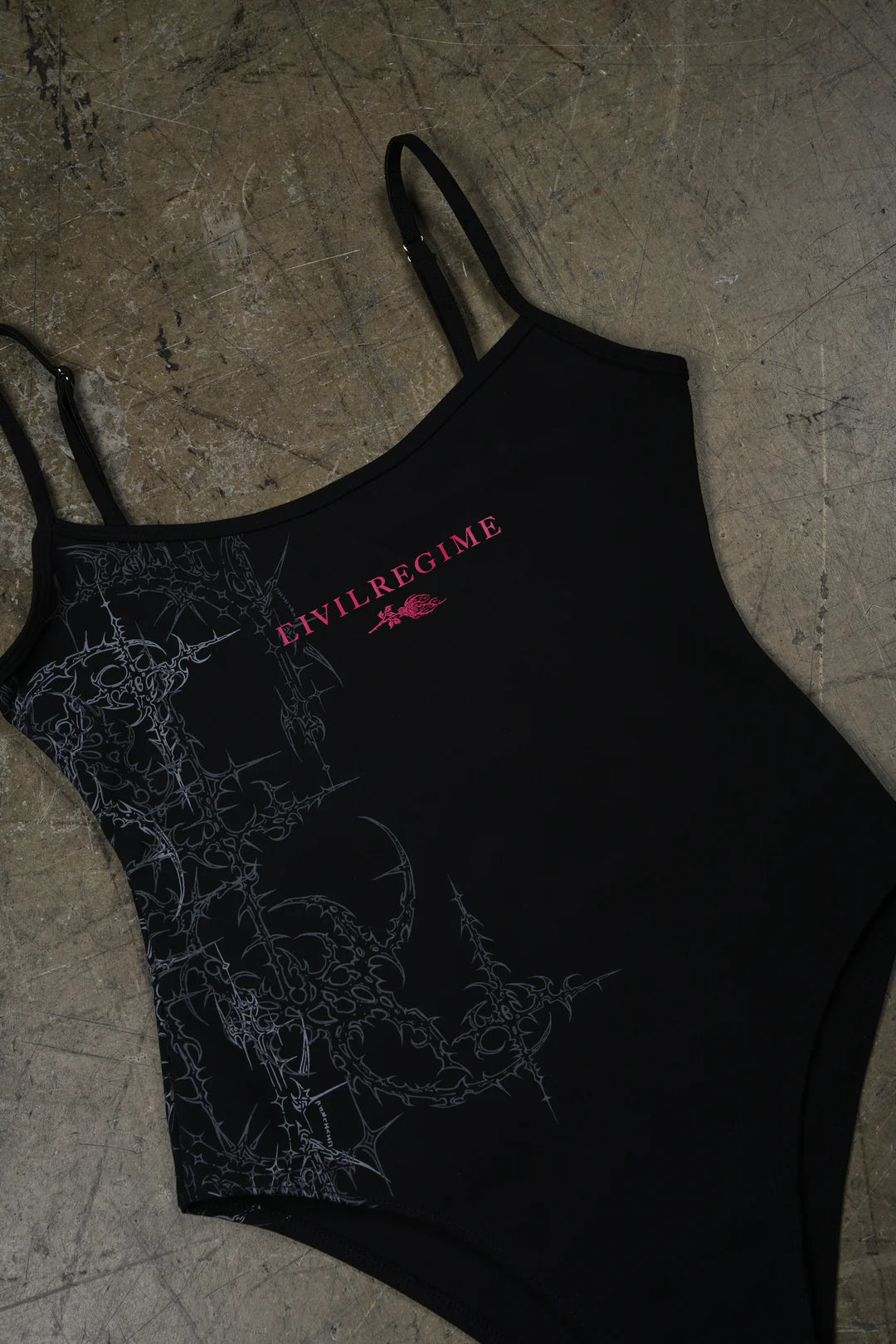 Harmful Bodysuit Tank in Black