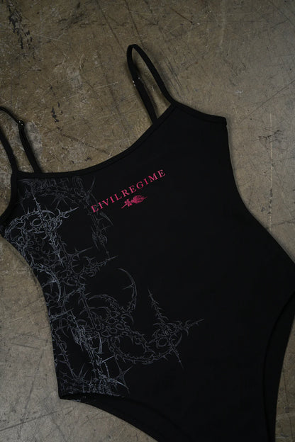 Harmful Bodysuit Tank in Black