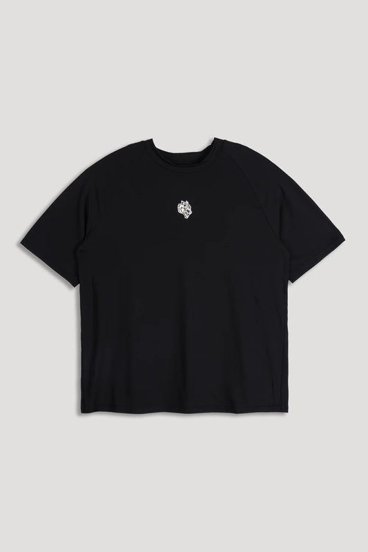 FOREVER MARK DRY WOLF RAGLAN SS TEE IN BLACK
