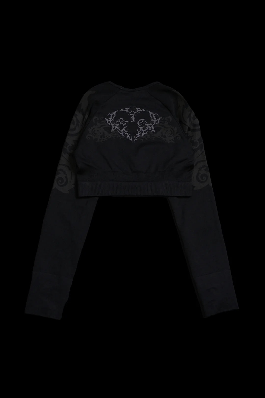 PLAGUE KELLY SEAMLESS L/S TOP IN BLACK