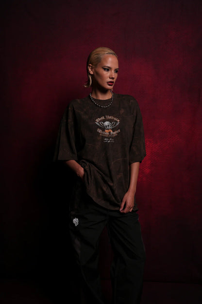 NOMAD “PREMIUM” OVERSIZED TEE IN BROWN DRIFTWOOD FOREST CAMO