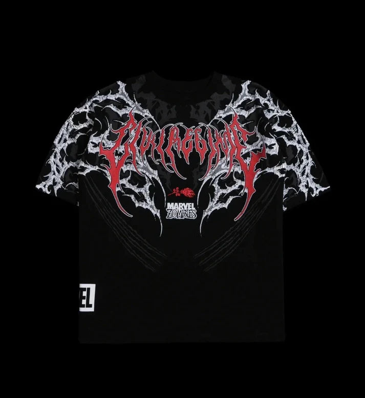 CAMISETA AMERICANA W ZOOMBIE OVERSIZED EN COLOR NEGRO