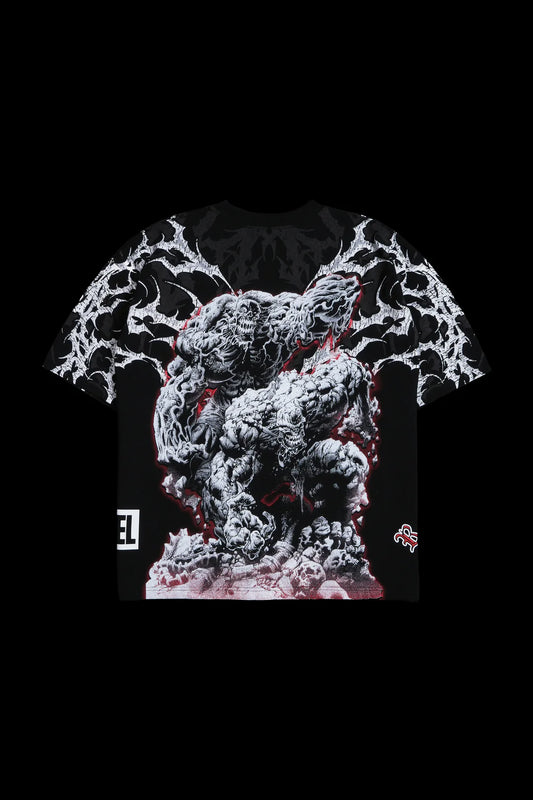 HULK ZOMBIE "SIDE BY SIDE" 199X OVERSIZED TEE IN BLACK
