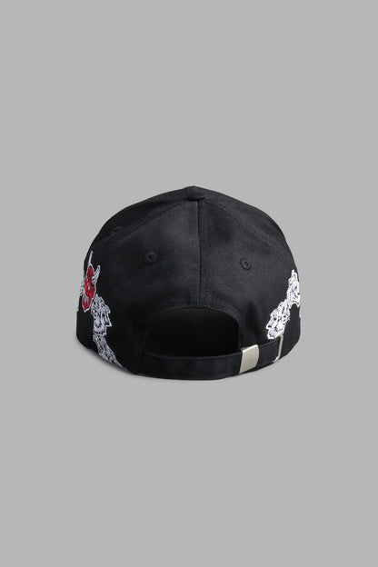 Surrounded Oni 5 Panel Hat in Black