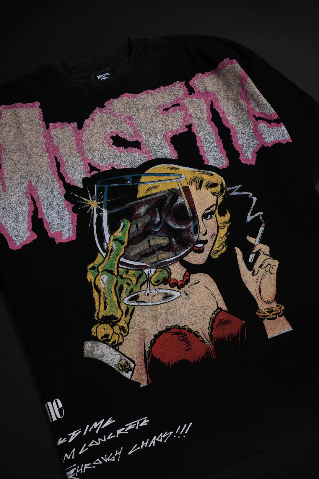 DIE DIE MY DARLING 199X OVERSIZED TEE IN VINTAGE BLACK